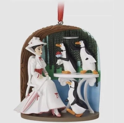 Disney Sketchbook Mary Poppins penguin jolly holiday Xmas Decoration ornament - Image 1 of 4