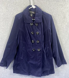 Lane Bryant Jacket Womens 14/16 Double Breasted Velvet Peacoat Lined Pockets - Picture 1 of 10