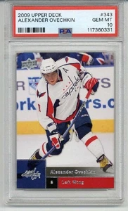 Tarjeta Alexander Ovechkin 2009 cubierta superior #343 Washington Capitals PSA 10 Low Pop - Imagen 1 de 2