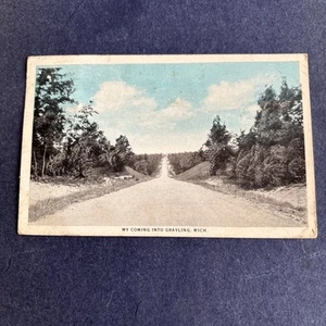 United States Grayling Michigan Post Card R.P.O. Cover 1927 Saginaw & Detroit - Picture 1 of 2