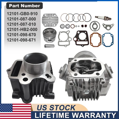 Top End Kit for Honda ATC70 CRF70 CT70 C70 TRX70 XR70 S65 70cc Cylinder Piston - Image 1 of 4