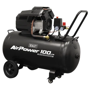 Sealey Portable Air Compressor 100L V-Twin Oil Free Direct Drive 3hp SAC10002 - Picture 1 of 2