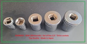 Minimax - Sockets BSW (Whitworth) - 1/16 to 11/16" - 1/2" Drive, 5 pc Set - Picture 1 of 7