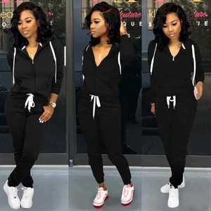 Women's Two Piece Outfits Sets Long Pants Casual Matching Clothing SZ S - Picture 1 of 9