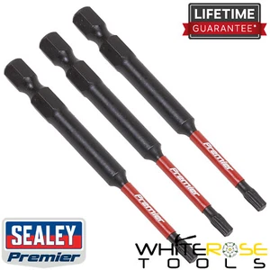 Sealey Power Tool Bits Premier TRX-Star* T15 Impact 75mm 3pc Drill Screwdriver - Picture 1 of 1