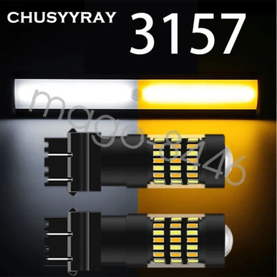 Dual Color 3157 LED Bulbs Front Turn Signal Light for Cadillac Deville 1994-2013 Foto 1 de 4