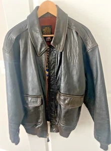 AVIREX Type A-2 Authentic US Army Air Force Leather Aviator Bomber Jacket Size L - Picture 1 of 9