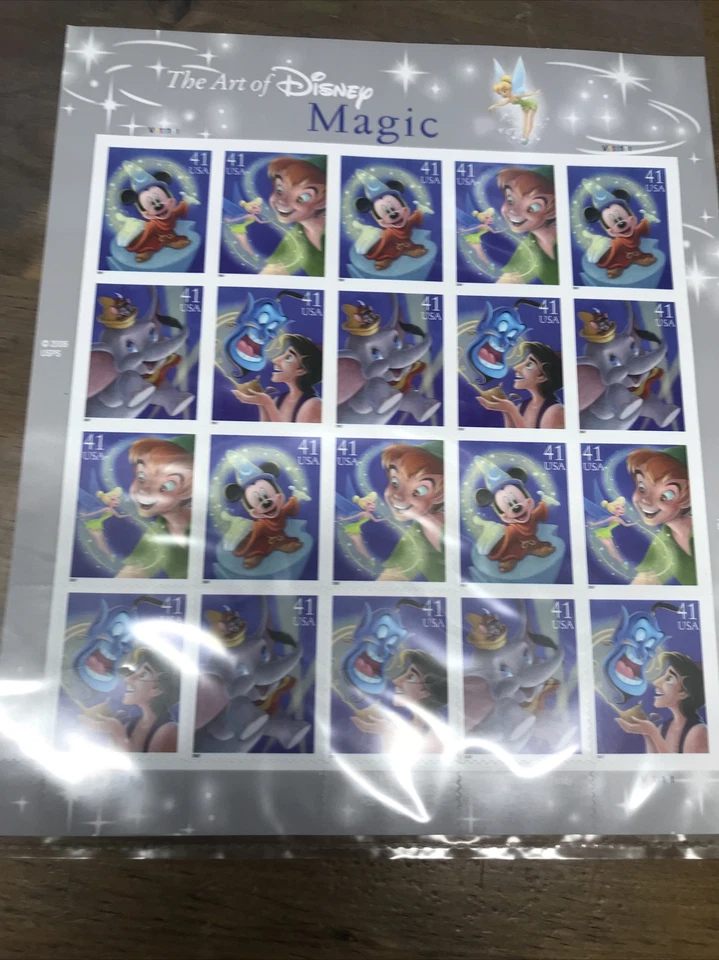 Scott #4192-95 -2007 41¢ Sheet Of 20 - The Art Of Disney Magic - MNH-2007 - Image 1 of 1