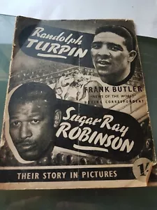 RARE BOXING RANDOLPH TURPIN & SUGAR RAY ROBINSON "THEIR STORY IN PICTURE" - Picture 1 of 2