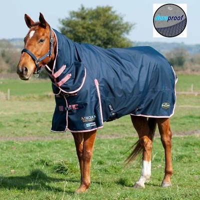 GALLOP TROJAN DURAPROOF 50g WASSERDICHTE WEIDEDECKE PFERDEDECKE Leicht Vollhals