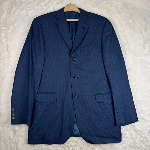 Cappotto sportivo Burberry London 40R Bond Street uomo blu blazer lana pied de poule