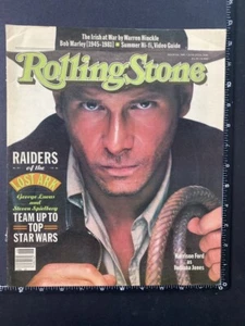 INDIANA JONES - ROLLING STONE COVER PAGE - 1981 USA 13X10" POSTER ADVERT L195 - Imagen 1 de 1