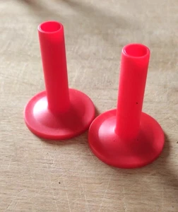 COUPELLE pied de CYMBALE long ROUGE LOT DE 2 /  RED cymbal stand sleeves X2 - Imagen 1 de 1