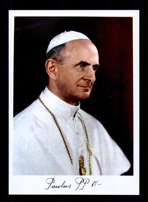 Papst Paul VI Autogrammkarte  TOP - Bild 1 von 2