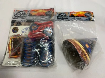 NUEVO Paquete de suministros de fiesta de cumpleaños Jurassic World Park - Variedad 56 piezas Foto 1 de 4