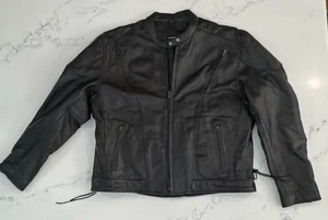 Xelement Vented Leather Motorcycle Jacket Mens 4XL Rider Black Zip Out Liner - Picture 1 of 16