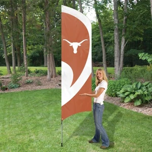 BANDERA DEL EQUIPO TEXAS LONGHORNS 8,5 PIES DE ALTURA 11,5' POSTE SIGN BANNER UNIVERSIDAD - Imagen 1 de 5