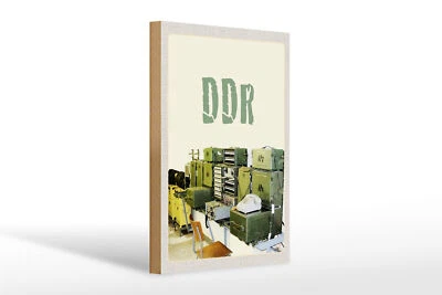 Holzschild Reise 20x30cm Berlin Deutschland DDR Telefon Schild wooden sign - Bild 1 von 4