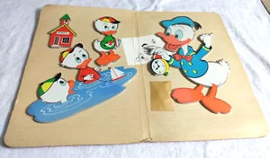 Vintage Disney Dolly Toy Pin Up Donald Duck, Huey Dewey & Louie Still Sealed - Picture 1 of 9