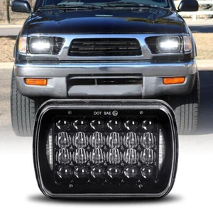 For Toyota Tacoma 1995-1997 5X7 7X6" Square LED Headlight Halo Projector DRL H4 - Picture 1 of 14