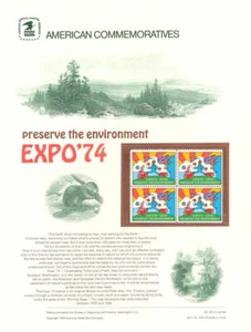 Panel de estampillas conmemorativas #29 10c Peter Max EXPO 74 #1527 USPS - Imagen 1 de 1