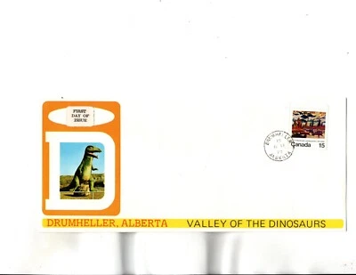 Sc#617 FDC DRUMHELLER,AB -Dinosaurs  Cachet - Image 1 of 2