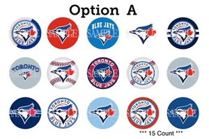 Toronto Blue Jays Pre-Cut 1 Inch Bottle Cap Images (3 Options) - Picture 1 of 4
