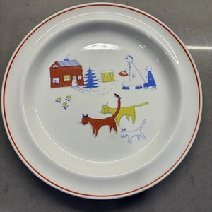 Vintage Arabia Made in Finland 8-66 Kindermuster 8" Porzellan Teller - Bild 1 von 11