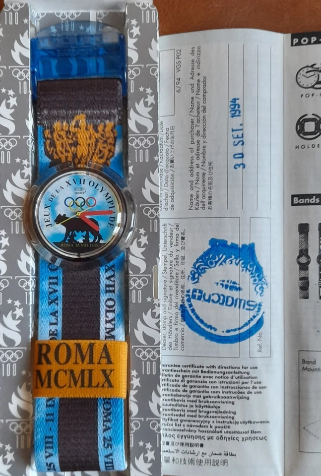 Swatch Pop Olympic 1994 - PMZ101 - Roma 1960 - NUOVO -