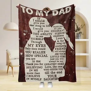 To My Dad Microplush Fleece Throw Blanket Lightweight Super Soft Warm Best Gift - Picture 1 of 12