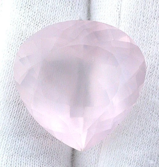 Piedra preciosa natural de cuarzo rosa Madagascar corazón 24 mm 35,40 quilates piedra preciosa EBS921 Foto 1 de 1