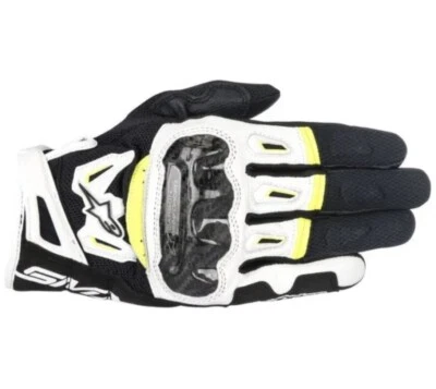 ALPLINESTARS SMX-2 AIR CARBON FIBER V2 GLOVE / BLACK-WHITE-FLU YELLOW / SIZE XXL - Image 1 of 4