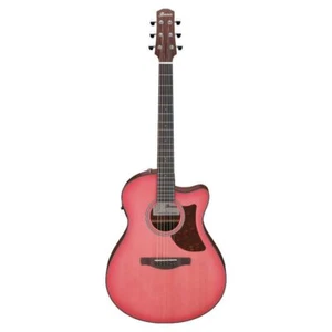 Ibanez AAM50CE 6 String Coral Red Burst Acoustic Electric Guitar - Picture 1 of 7