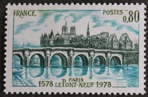 Timbre - FRANCE - PARIS - Le Pont Neuf - 1978 - Neuf ** - YT1997 - Foto 1 di 1