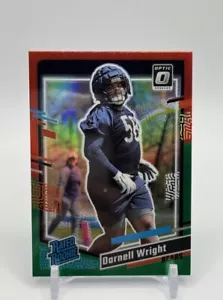 2023 Panini Donruss - Rated Rookie Optic Preview Red & Green #313 Darnell Wright - Bild 1 von 4