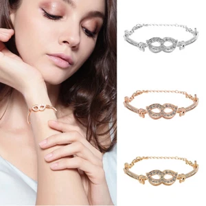 Women Crystal Mask Bracelet Bangle Love Valentine's Day Wedding Bridal Jewelry - Picture 1 of 18