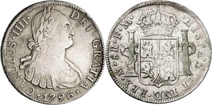 8 REALES  CARLOS IIII 1796 MEXICO F.M. - Picture 1 of 1