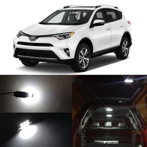 9 bombillas interiores LED blancas luces matrícula para Toyota Rav4 2006-2017 2018 - Imagen 1 de 7