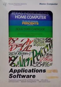 TI-99/4A -- PERCENTS (CARTRIDGE PHM3097) - Bild 1 von 9