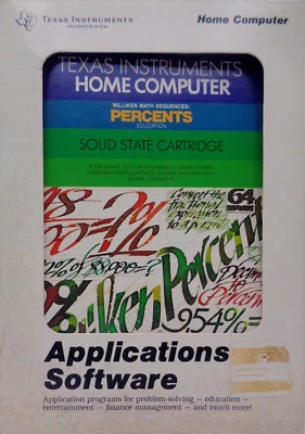 TI-99/4A -- PERCENTS (CARTRIDGE PHM3097) - Bild 1 von 4