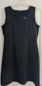MORGAN & SAM Women's Size XL DRESS Classic Sleeveless Shift Tailored BLACK - Picture 1 of 8