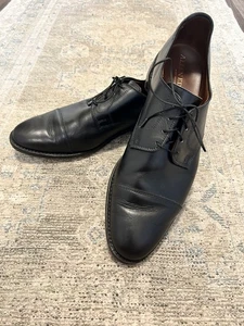 Allen Edmonds Port Washington Riverside Negro Banco Ribete EE. UU. Zapatos 12D - Imagen 1 de 11