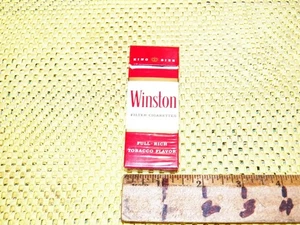 Vintage UNITED AIRLINES Complimentary WINSTON King Size Cigarette Empty Pack - Picture 1 of 6