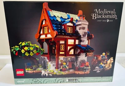 New Lego Ideas 21325 #033 Medieval Blacksmith 2164 Pcs Distressed Packaging - Image 1 of 4