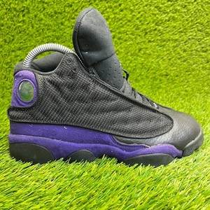 Nike Air Jordan 13 Retro Girls Size 6.5Y Black Purple Basketball Shoes Sneakers - Picture 1 of 10