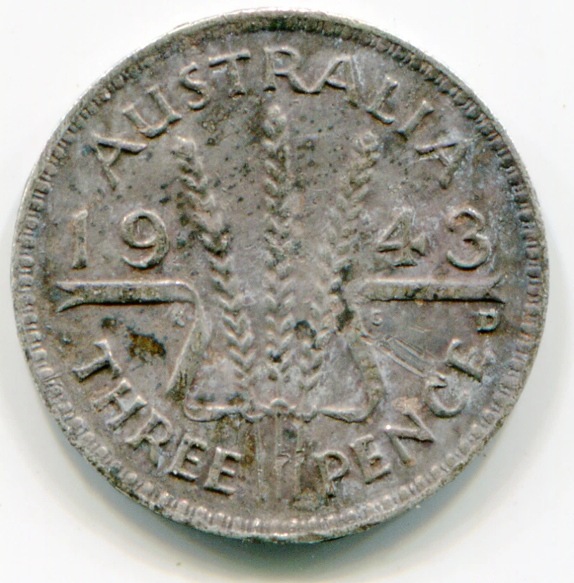 Australia  3 Pence 1943-D  KM-37  lotnov3345 - Image 1 of 2