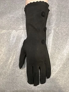 GUANTES DE VESTIR PARA MUJER VINTAGE AÑOS 50 NEGRO DAMA ESTILO GAY por OSBORN de longitud completa - Imagen 1 de 9