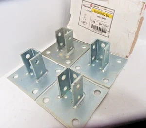 4 Stück Power-Strut PS 3033 SQ EG 1-5/8 Strebe Kanal Vierkant Pfosten Basis - Bild 1 von 4