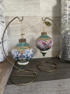 Vintage Ornaments Bradford Porcelain The Ana’s Hummingbirds 68611 Set of 2 - Picture 1 of 4