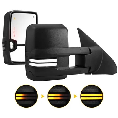 涂色白色牵引镜开关信号 BSM 适用于 2007 - 2021 年丰田苔原 — 第 1/4 张图片